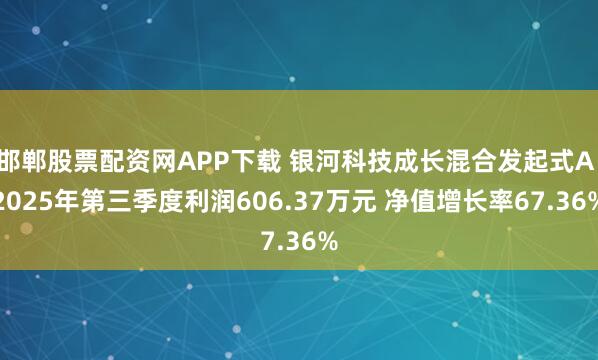 邯郸股票配资网APP下载 银河科技成长混合发起式A：2025年第三季度利润606.37万元 净值增长率67.36%
